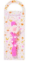 Λαμπάδα Ζικ Ζακ Ροδί Με Μαργαρίτα & Καρδιές 22cm (ML26100-4)