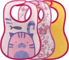 Chicco Τραχήλια Easy Meal Κορίτσι 6+ 3Τμχ (F03-16301-10)