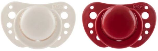 Chicco Πιπίλα Physio Air Μπεζ-Μπορντώ 6-16Μ+2Τμχ (C20-75087-91)