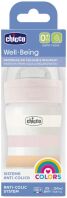 Chicco Μπιμπερό Πλαστικό Well Being Girl 150ml Θηλή Σιλικόνης 0m+ (A60-28611-11)