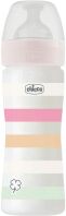 Chicco Μπιμπερό Πλαστικό Well Being Girl 250ml Θηλή Σιλικόνης (A60-28623-11)