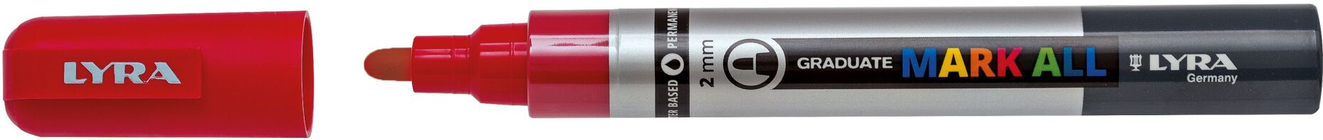 Lyra Μαρκαδόροι Graduate Mark All 2mm Red (L6820018)