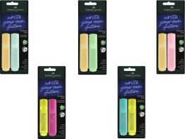 Faber Castell Υπογραμμιστής Pastel 1546 2Τμχ-5 Σχέδια (12309565)