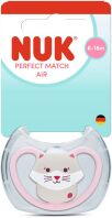 Nuk Πιπίλα Σ Μ2 Perfect Match Air Με Θήκη Cat (10176342)