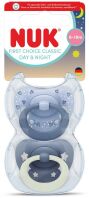 Nuk Πιπίλα Σ M2 Classic Day & Night Με Θήκη 2Τμχ Μπλε (10176383)