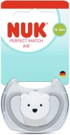 Nuk Πιπίλα Σ Μ3 Perfect Match Air Με Θήκη Polar Bear (10177225)