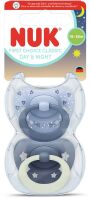 Nuk Πιπίλα Σ M3 Classic Day & Night Με Θήκη 2Τμχ Μπλε (10177263)
