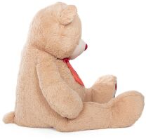 Λούτρινο Αρκούδα 150cm Μπεζ Με Φιόγκο (2904)