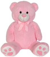 Λούτρινο Αρκούδα Ροζ 100cm (B1289-1)