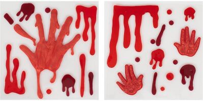 Halloween Gel Χέρι Με Αίμα 19X19cm-2 Σχέδια-1Τμχ (7005)