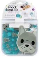 Melii Επαναχρησιμοποιούμενα Τσαντάκια Για Σνακ Bulldog & Shark 4Τμχ (MEL21210)