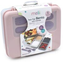 Melii Φαγητοδοχείο Με Κουτάλι & Πιρούνι Pink (MEL21500)