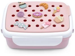 Melii Φαγητοδοχείο Bento Με Charms 880ml Pink (MEL27620)