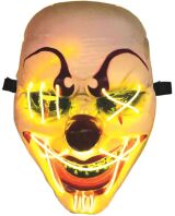 Μάσκα Creepy Clown Με Φως Neon (Α1197)