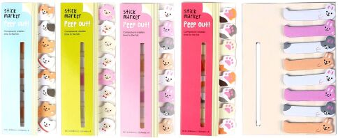 Αυτοκόλλητοι Σελιδοσείκτες 8X20-4 Σχέδια (Σ3124)