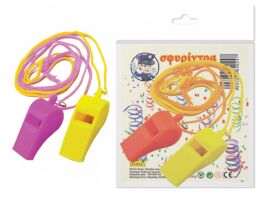 Σφυρίχτρα Με Κορδόνι Πλαστική Σετ 2Τμχ (Α4024.2)