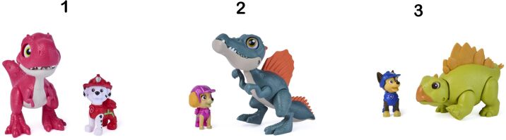 Paw Patrol Dino Movie Κουτάβια & Δεινόσαυροι-3 Σχέδια (6076337)