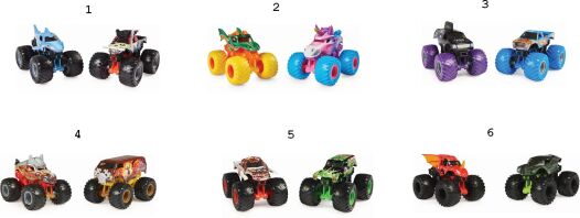 Monster Jam Mini Όχημα 1:64 2Τμχ-6 Σχέδια (6064128)