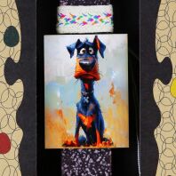 Λαμπάδα Μαγνητάκι Pet Σκύλος Blacky (LA26031A)