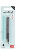 Legami Refills Gel Pen Lovely Friends-Lovely Friends Refill Set-Black (REFCPP0001)