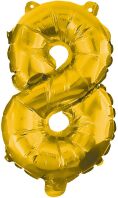 Foil Μπαλόνια Χρυσά No8 85cm (91192)