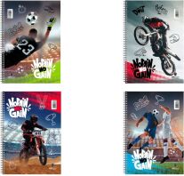 Salko Τετράδιο No Pain No Gain Σπιράλ 21x29 2Θεμάτων 120Σελίδων-1Τμχ (6477)