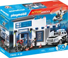 Playmobil Αστυνομικό Τμήμα Με Περιπολικό Και Ελικόπτερο (71602)