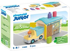 Playmobil Junior Φορτηγό Με Γκαράζ (71686)