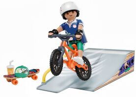 Playmobil Αγόρι Με Skateboard Και Ποδήλατο (71798)