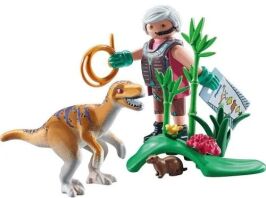 Playmobil Dinos Εξερευνητής και Βελοσιράπτορ (71823)