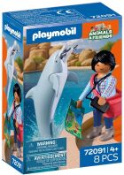 Playmobil Δελφίνι Και Επισκέπτης Πάρκου (72091)