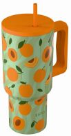 Estia Straw Tumbler XL Save The Aegean 900ml Peach Garden (01-41632)