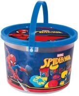 Spiderman Κουβαδάκι Με 4 Βαζάκια Πλαστελίνης Και 8 Εργαλεία (1045-03603)