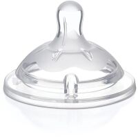 Chicco Θηλή Σιλικόνη Natural Feeling Ρυθμιζόμενη Ροή 4+Μηνών 2Τμχ (B50-81035-20)