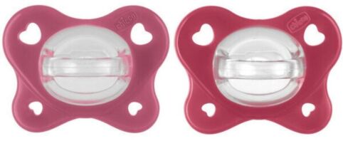 Chicco Πιπίλα Όλο Σιλικόνη Physioforma Dual Soft Ροζ 16-36 Μηνών 2Τμχ (C60-73086-51)
