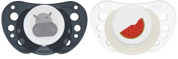 Chicco Πιπίλα Σ Physio Air Μπεζ-Γκρι Μπλε 16-36+ Μηνών 2Τμχ (C20-75086-92)