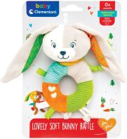 Clementoni Baby Κουδουνίστρα Μαλακό Λαγουδάκι (1000-17787)