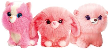 Λούτρινα Κουβαροζωάκια Βαλιτσάκι Ροζ-3 Σχέδια (1863-30326)