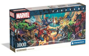 Clementoni Παζλ 1000 H.Q.Panorama-Marvel Heroes vs Villains (1220-37056)