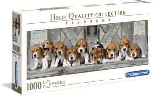 Clementoni Παζλ 1000 H.Q. Panorama Σκυλάκια-Beagles (1220-39435)