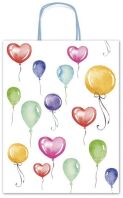 Sadoch Χάρτινη Τσάντα Μπαλόνια Καρδιές 26cm (SDX26141G)