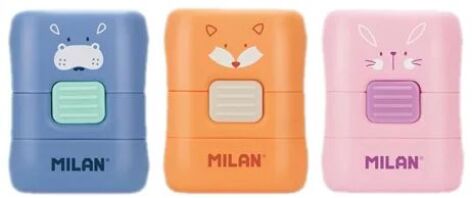 Milan Γόμα Compact Fun Animlas Με Βουρτσάκι-3 Σχέδια-1Τμχ (4901116FA)