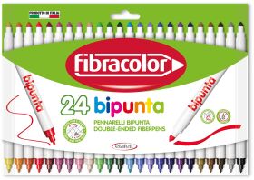 Fibracolor Μαρκαδόροι Bipunta 24Τμχ (544SW24S26)