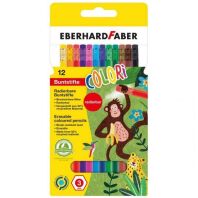 Eberhardfaber Ξυλομπογιές Με Γόμα 12Τμχ (5148-1719)