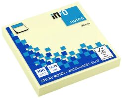 Info Notes Αυτοκόλλητα Χαρτάκια Κίτρινα 75X75mm 100 Φύλλων (5654-01)