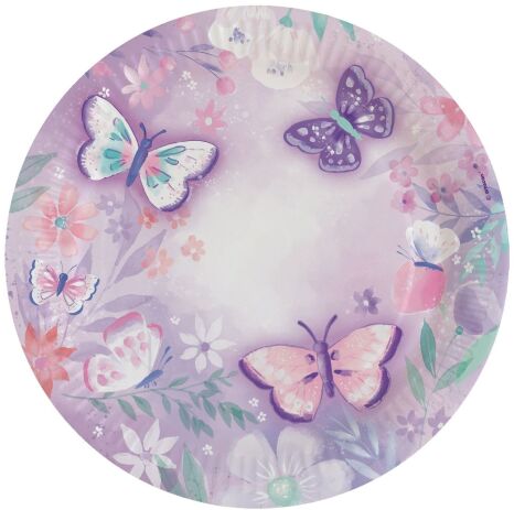Πιάτα 23εκ.Flutter Πεταλούδες -8Τμχ (M55001866) (0)