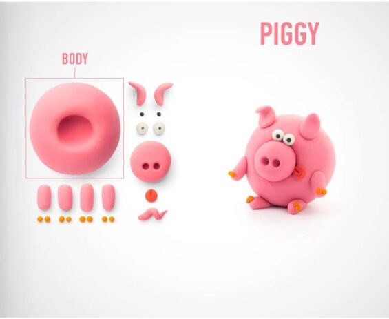 Hey Clay Claymates Γουρουνάκι (440019) (2)