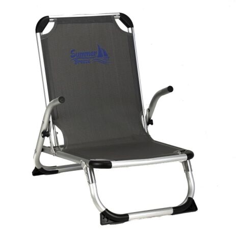 Πολυθρόνα Παραλίας Αλουμινίου Πτυσσόμενη Γκρί 67x53x67cm (CH-180-GR) (0)