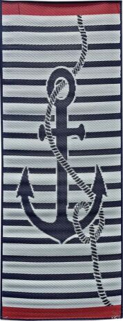 Ψάθα Πλαστική Παραλίας 180x70 cm Άγκυρα-2 Σχέδια (03.BM-70ANCHOR) (0)