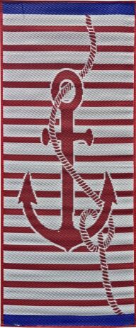 Ψάθα Πλαστική Παραλίας 180x70 cm Άγκυρα-2 Σχέδια (03.BM-70ANCHOR) (2)